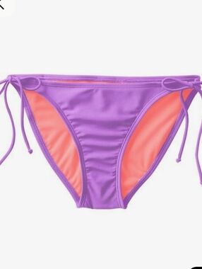 ATHLETA Not So String Periwinkle Purple Bikini Swim Bottoms ** Medium ** EUC!!